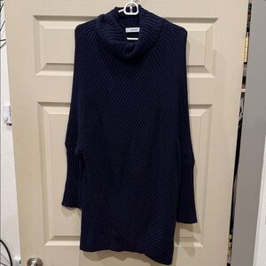 JustFab Navy Cowl Neck Sweater